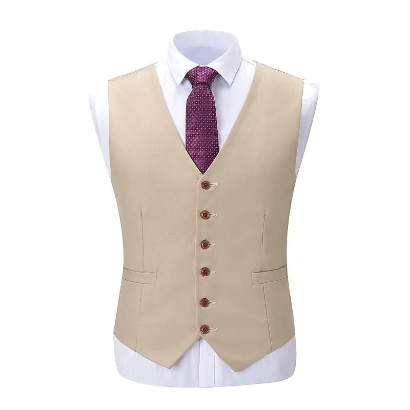 3 Piece Men's Suits Slim Fit Suits(Blazer vest Pants)