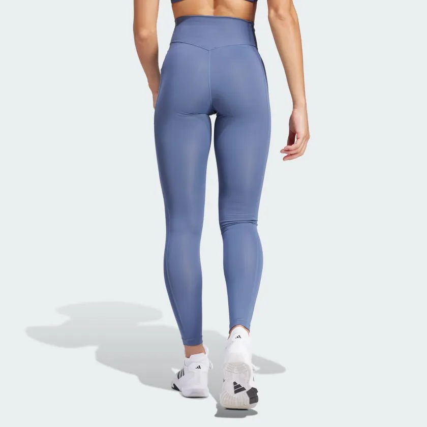 ADIDAS WOMEN'S OPTIME FULL-LENGTH BLUE TIGHTS