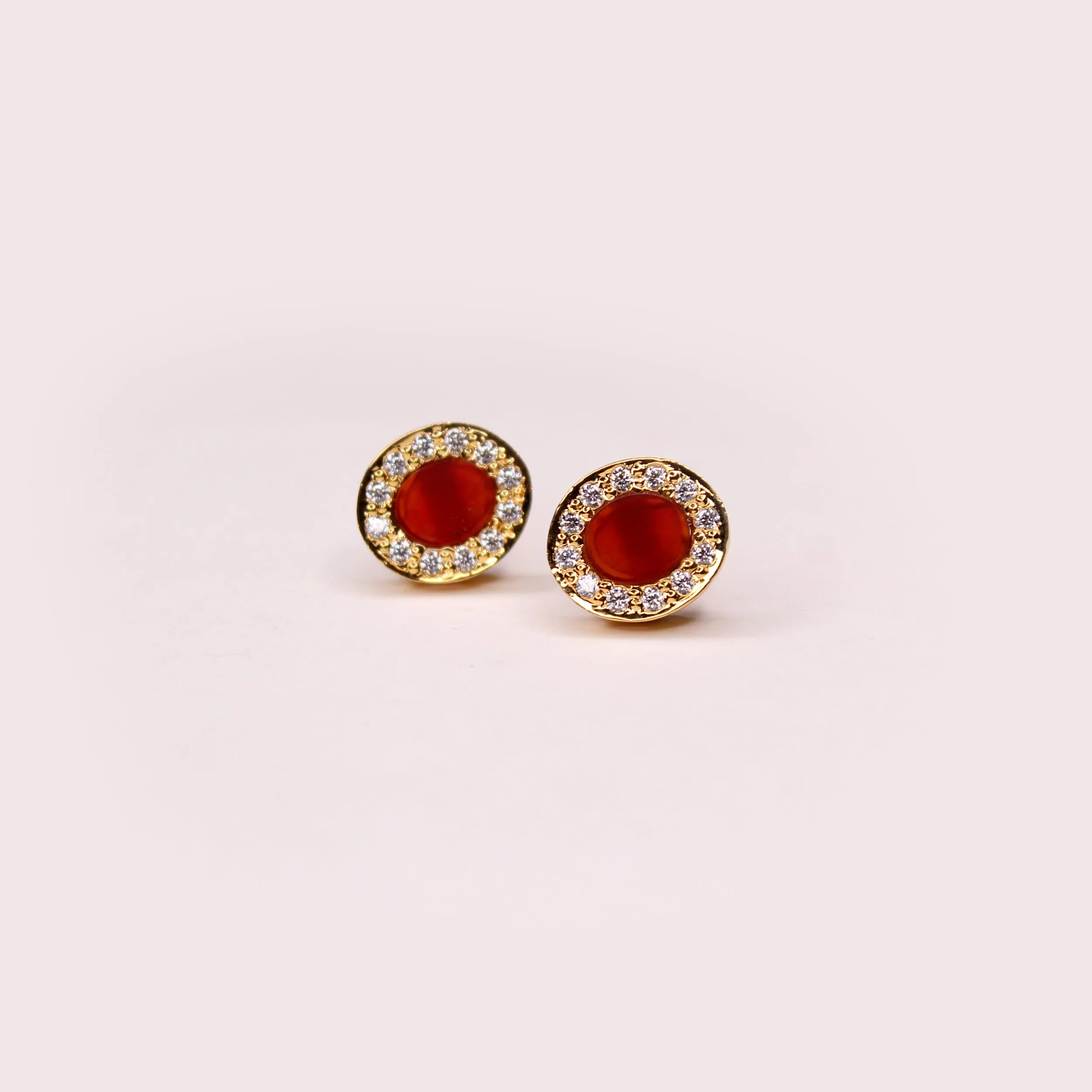 Aqeeq Zircon Studs