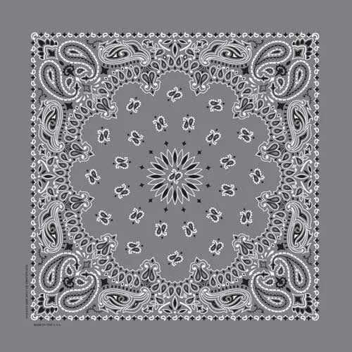 BD2505 Bandana Paisley Charcoal