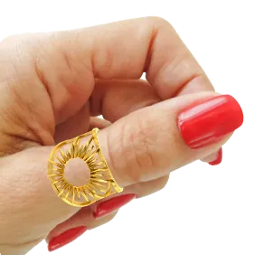 Beautiful And Lightweight 14k Gold Thumb Ring Pc Chandra Jewellers