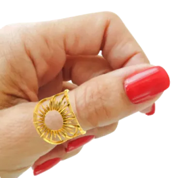 Beautiful And Lightweight 14k Gold Thumb Ring Pc Chandra Jewellers