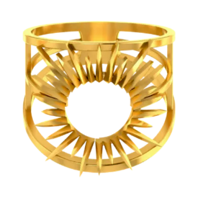 Beautiful And Lightweight 14k Gold Thumb Ring Pc Chandra Jewellers