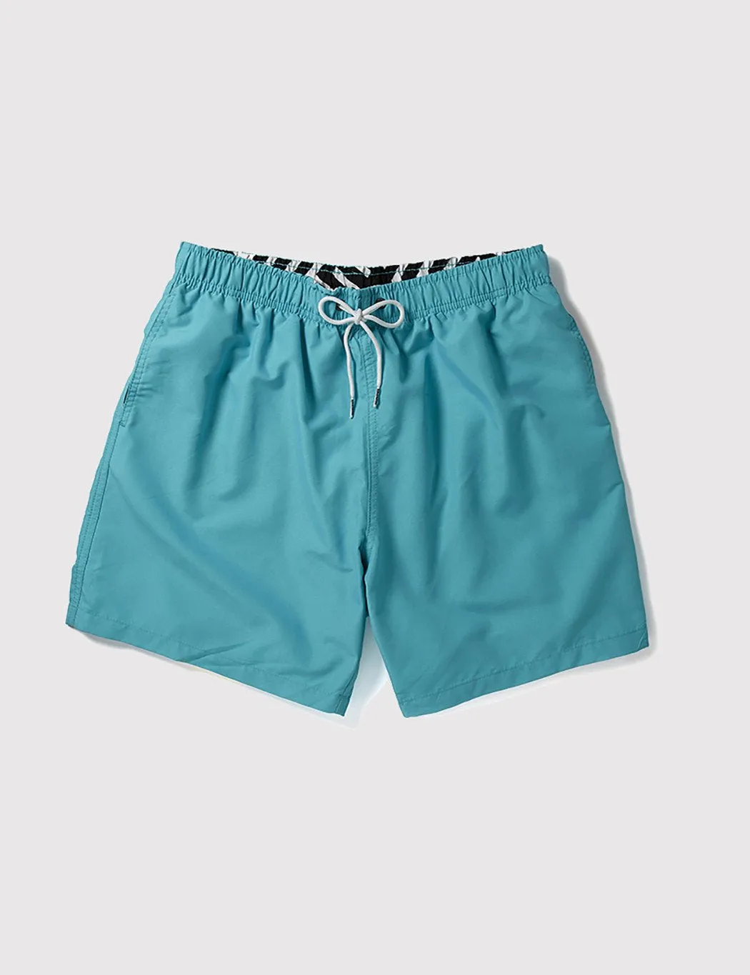 Boardies Drawstring Swim Shorts (Mid-Length) - Aqua Green