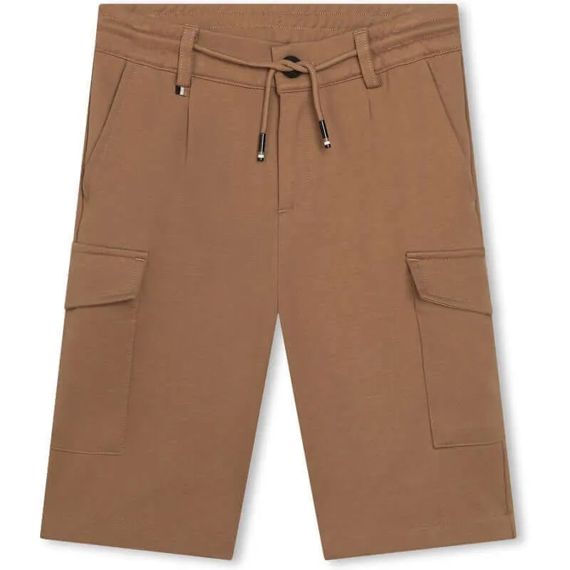 Boys Brown Cargo Shorts