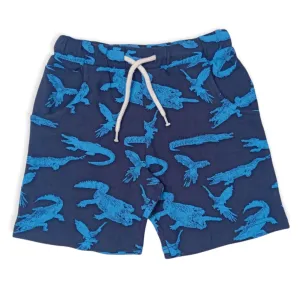 Boys Cotton Short - Dinosaur - Blue