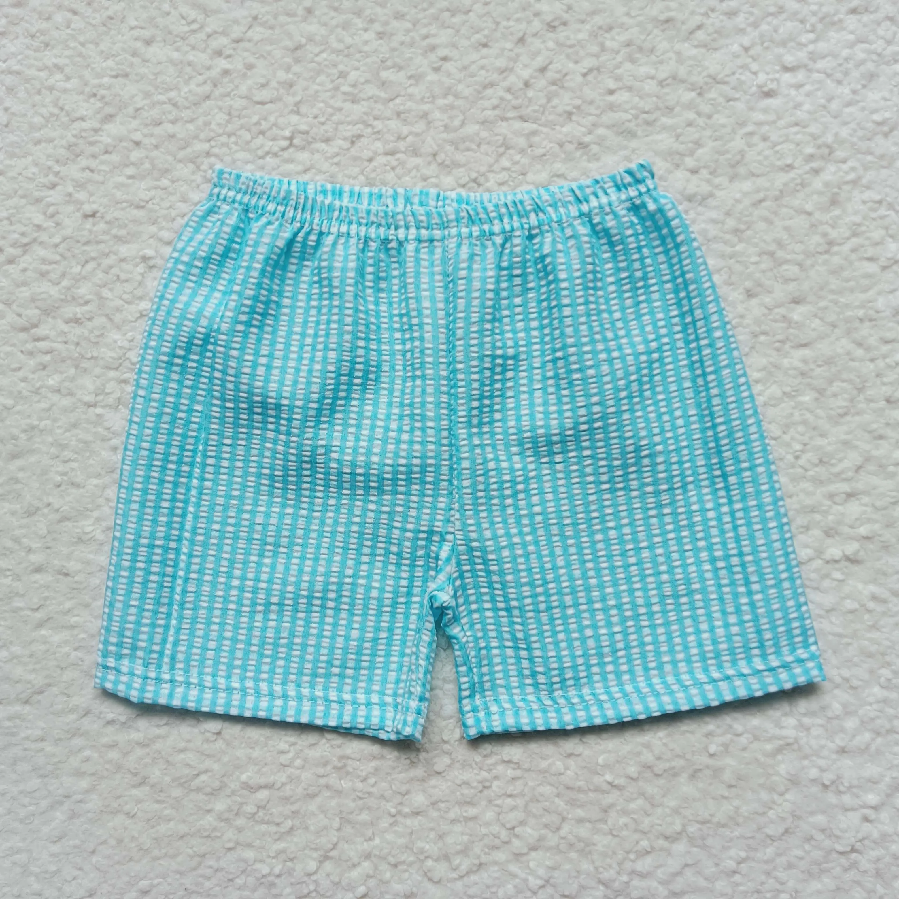 boys sky blue plaid shorts SS0073