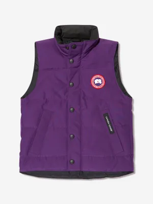 Canada Goose Kids Down Padded Vanier Vest in Purple