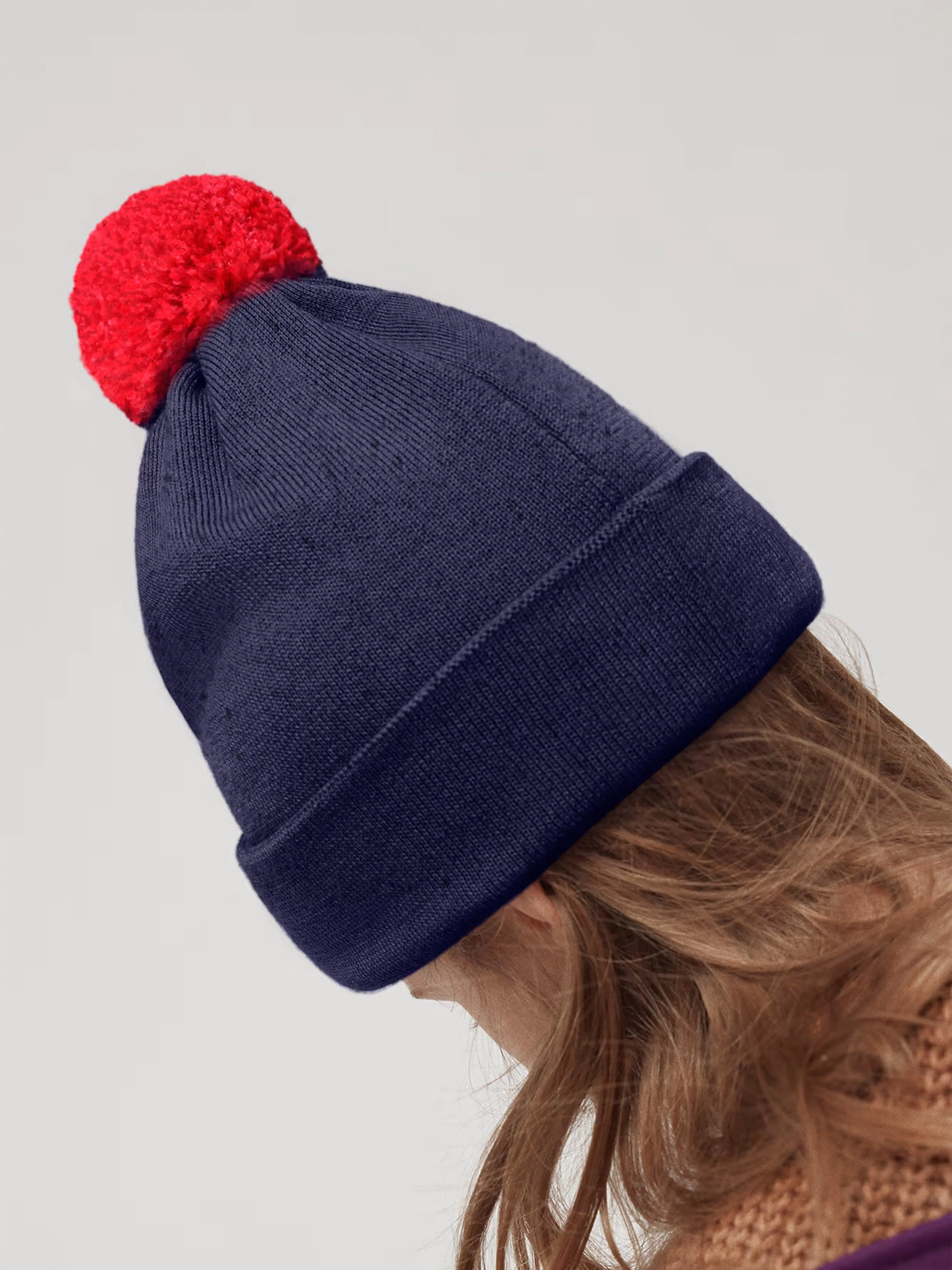 Canada Goose Kids Pom Toque Hat in Navy