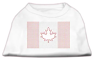 Canadian Flag Rhinestone Shirts White XXXL(20)