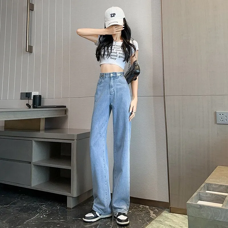 Casual and Loose Wide Leg Boyfriend Jeans