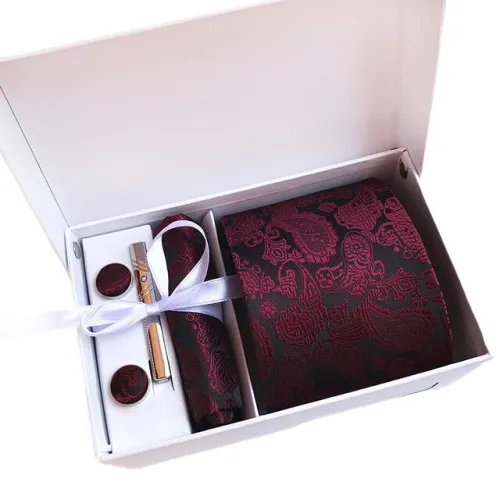 Classy Men Box - Burgundy Paisley