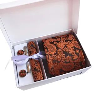 Classy Men Box - Orange Paisley