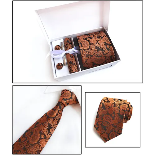 Classy Men Box - Orange Paisley