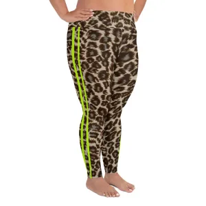 Curvy Snow Leopard Leggings