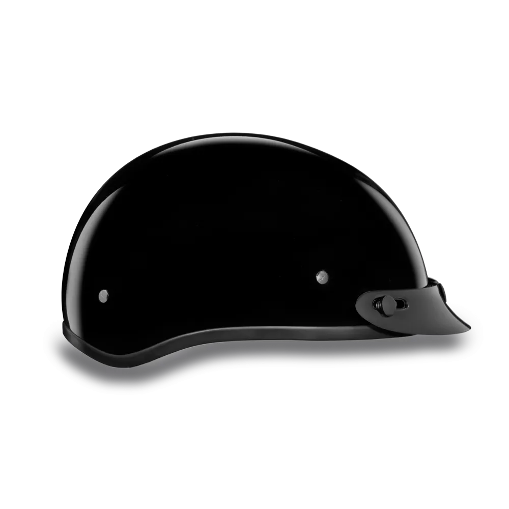 D1-A D.O.T. DAYTONA SKULL CAP- HI-GLOSS BLACK