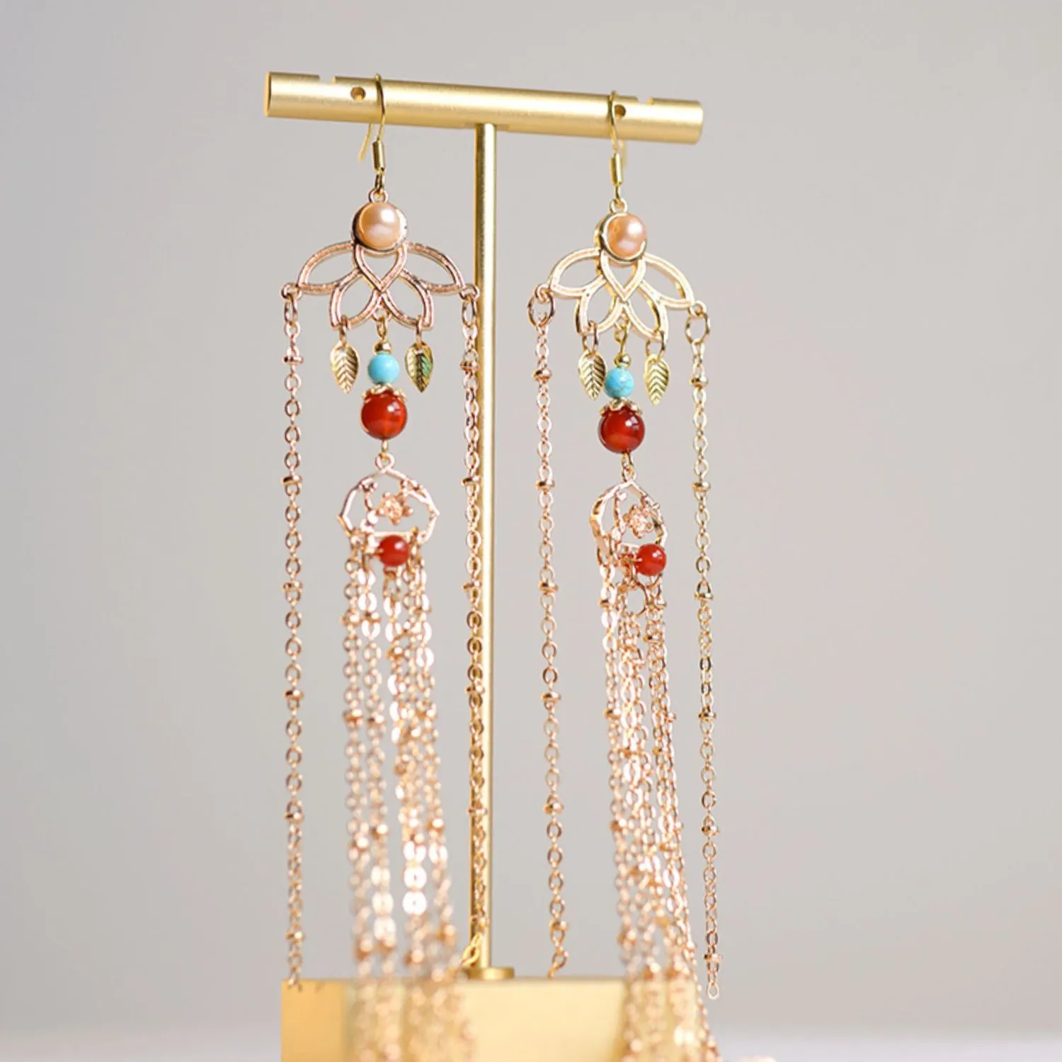 Dangle Earrings: Lotus Serenade