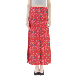 Fresh Fleur Fire Full Length Maxi Skirt