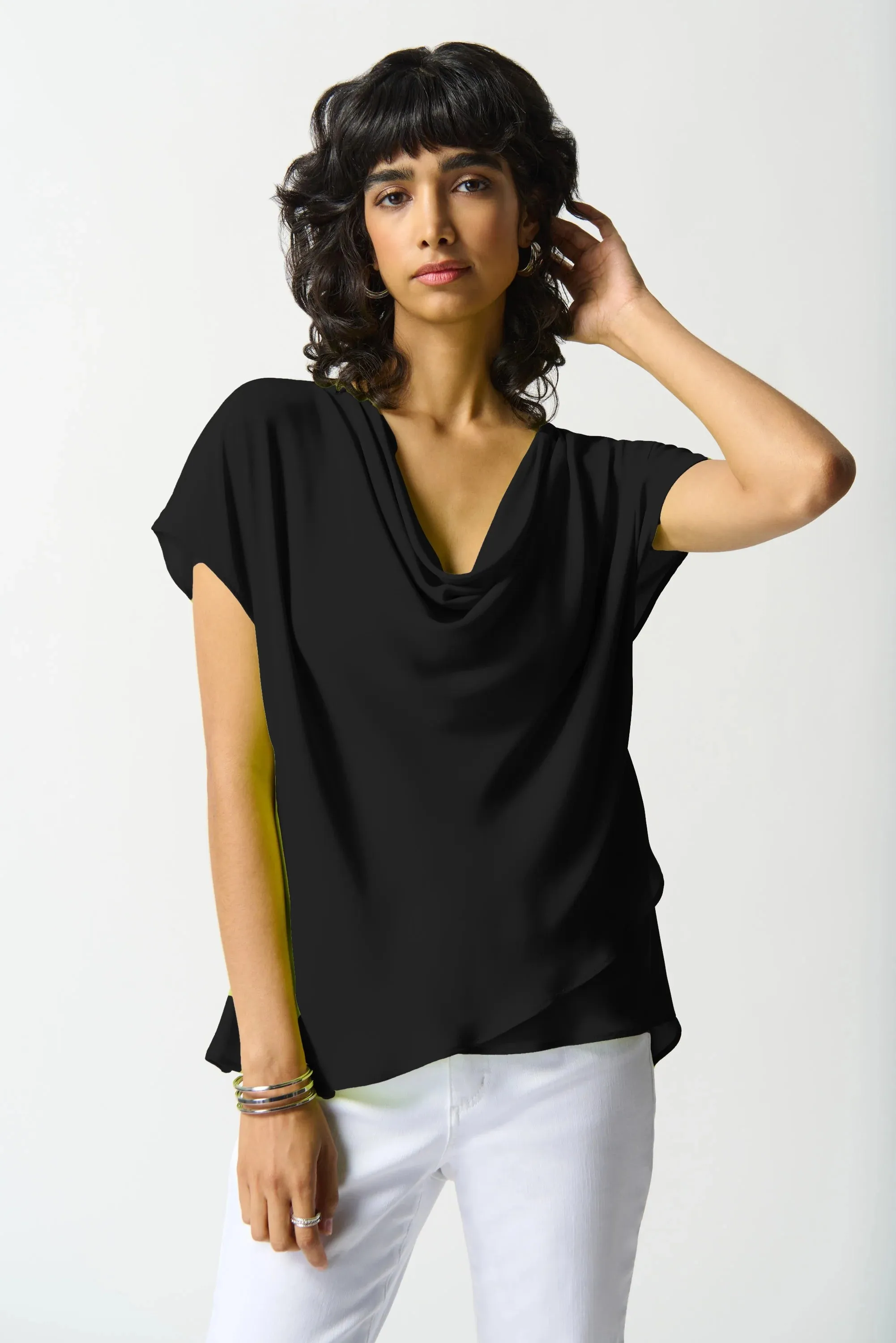 Georgette Fit and Flare Layered Top