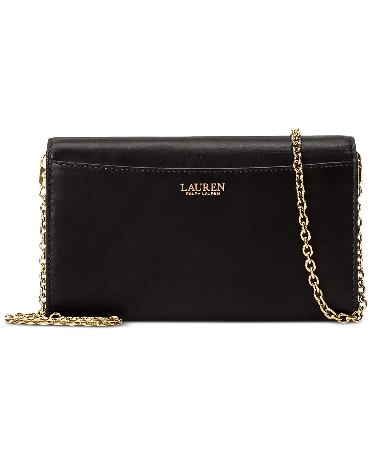 Lauren Ralph Lauren Adair Medium Leather Crossbody Wallet, Black