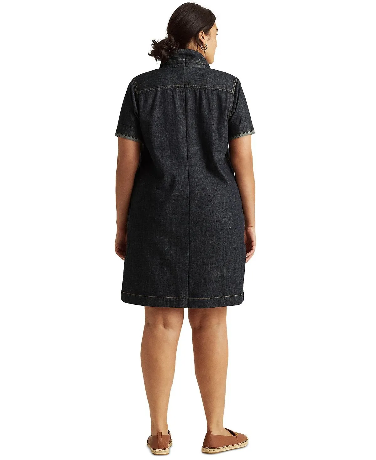 Lauren Ralph Lauren Plus Size Shift Denim Dress, Multi