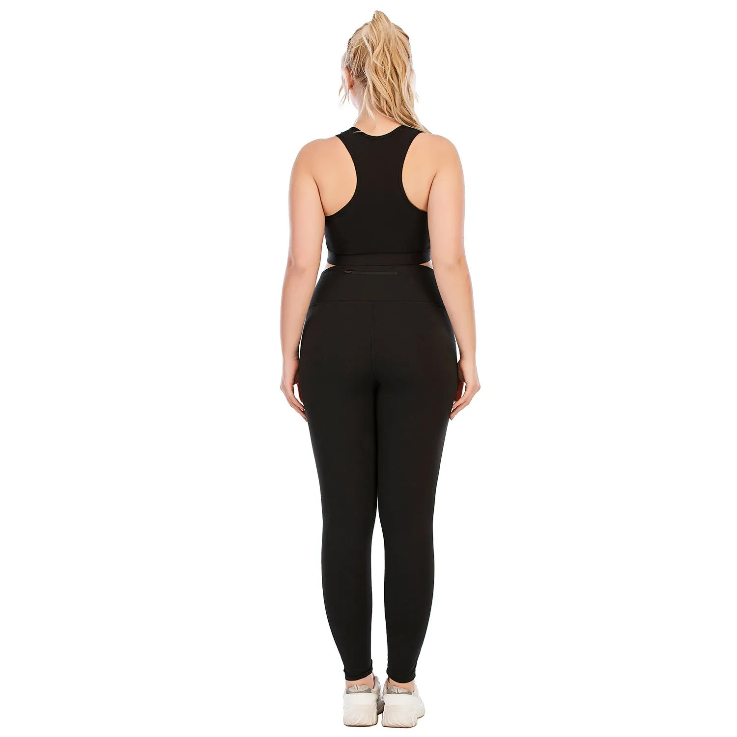 Leggings Set Workout Outfit Suit Mesh Plus Size L, XL, XXL, 3XL