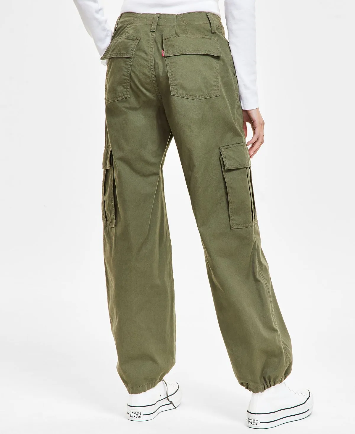 Levi's '94 Women's Baggy Cotton High Rise Cargo Pants Green