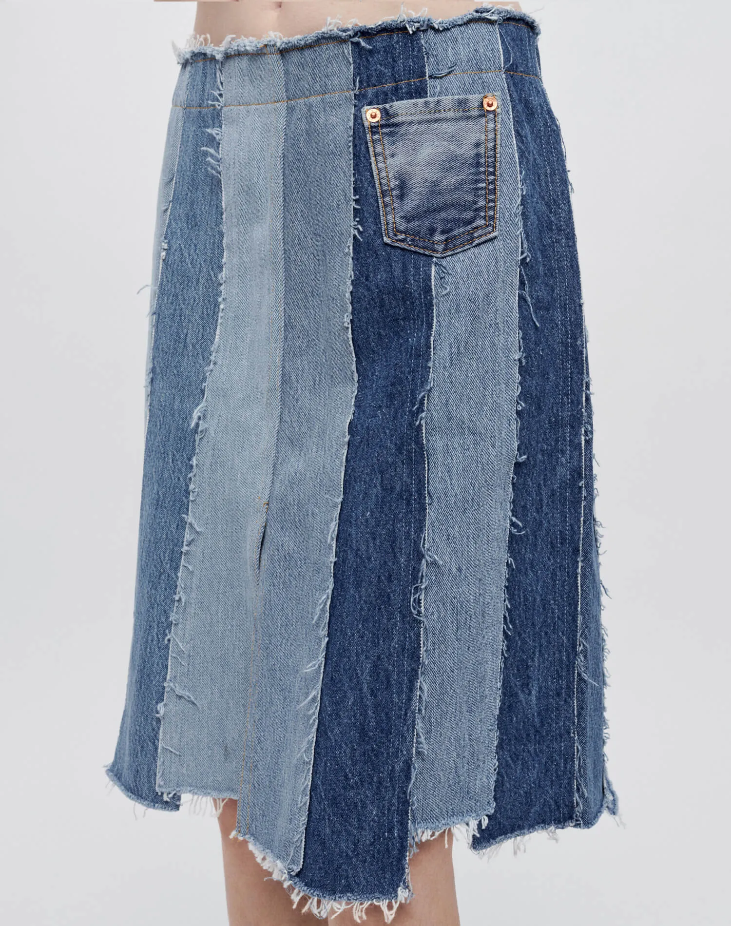 Levi's Stripped Skirt - Indigo