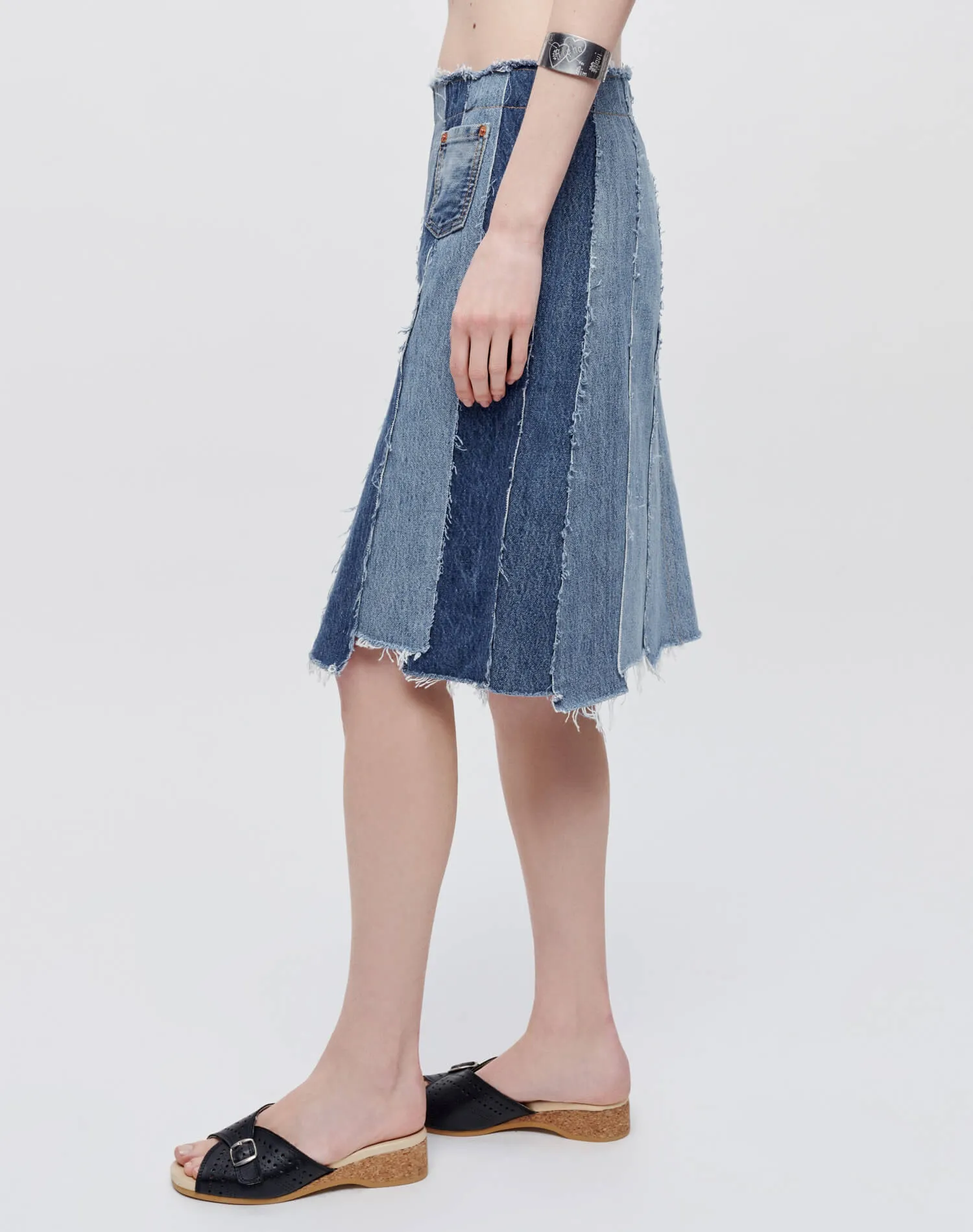 Levi's Stripped Skirt - Indigo