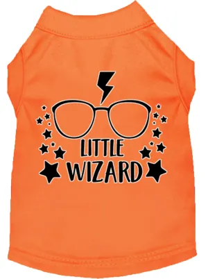 Little Wizard Screen Print Dog Shirt Orange Xxl