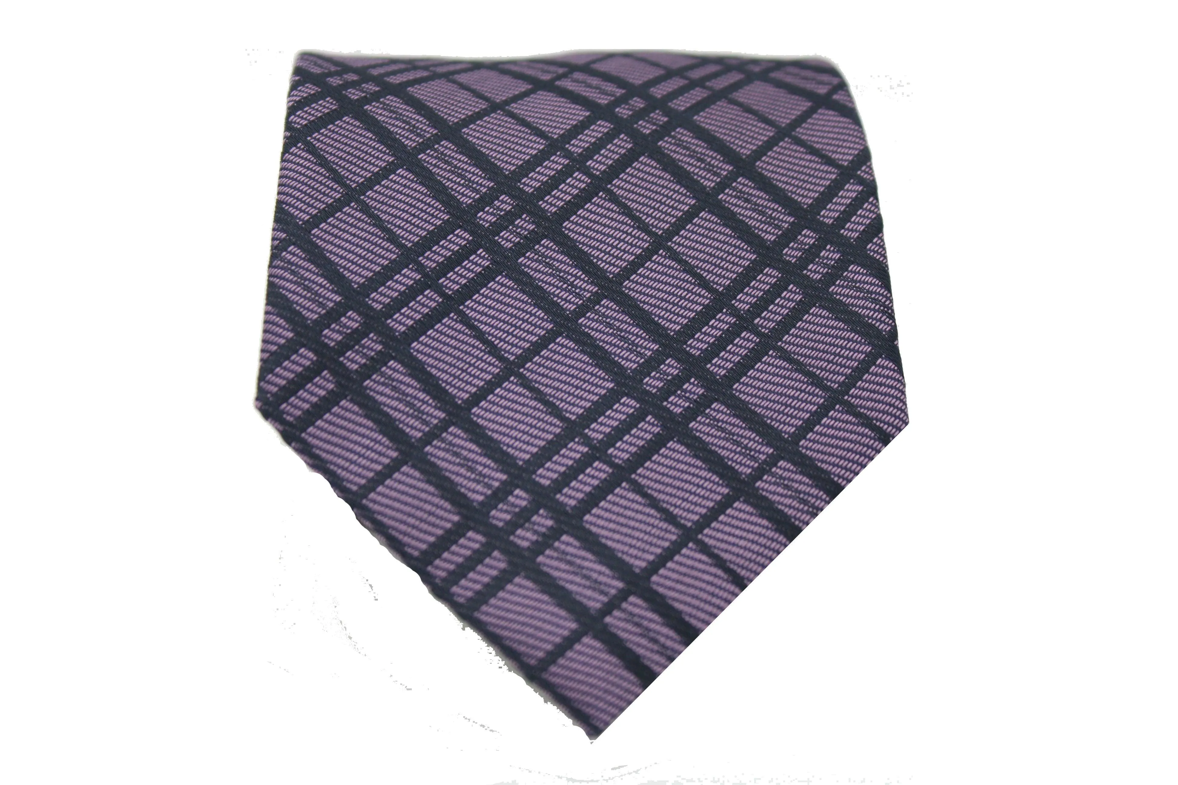 Mens Dads Classic Navy Striped Pattern Business Casual Necktie & Hanky Set RO-7