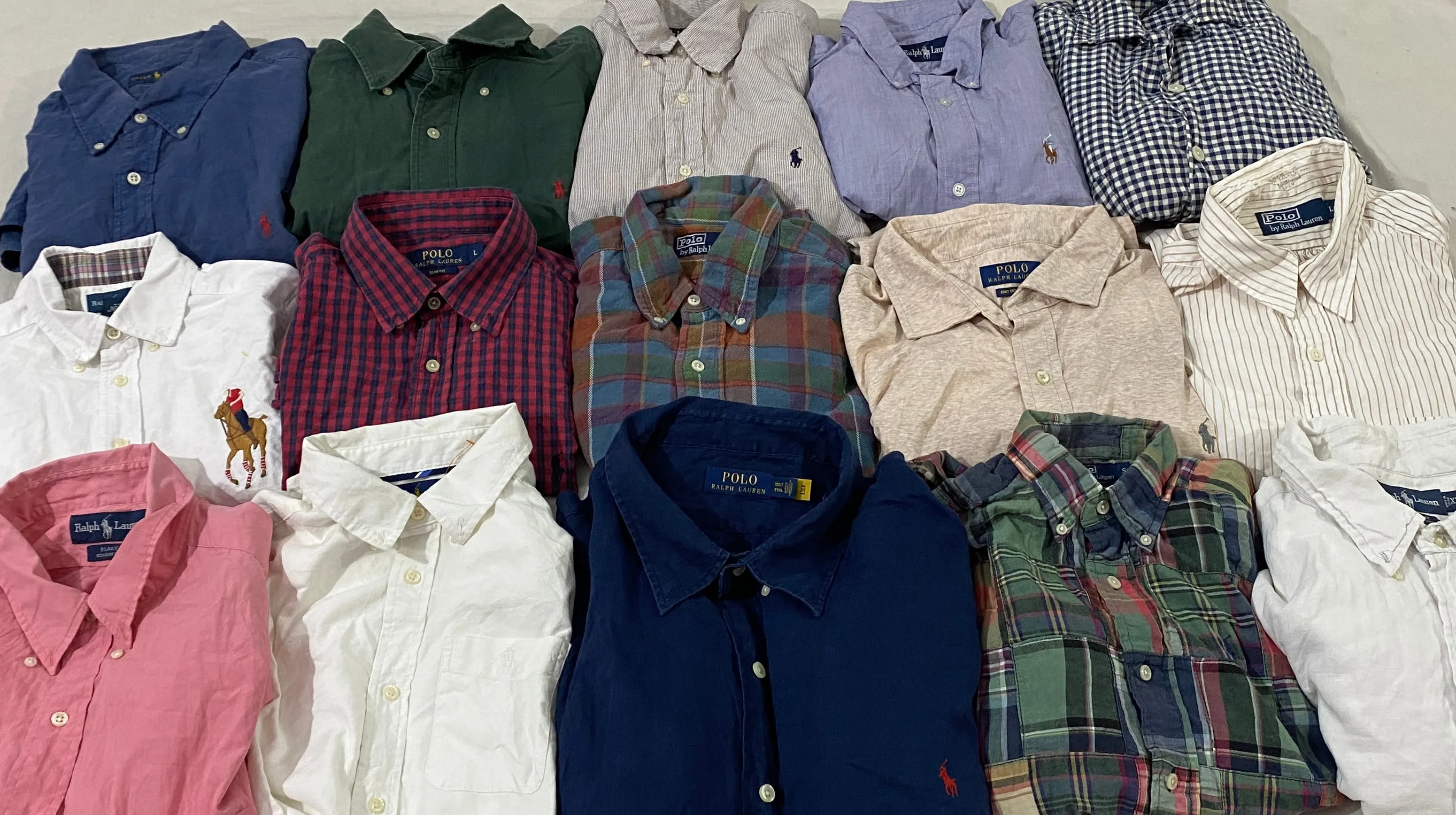 Men's Ralph Lauren Button Down  Shirts - 15 Pieces