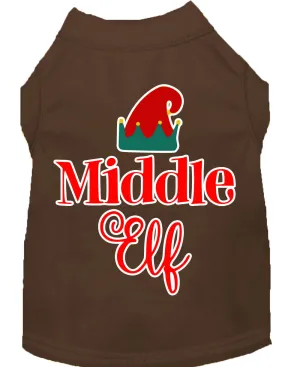 Middle Elf Screen Print Dog Shirt Brown Xxl