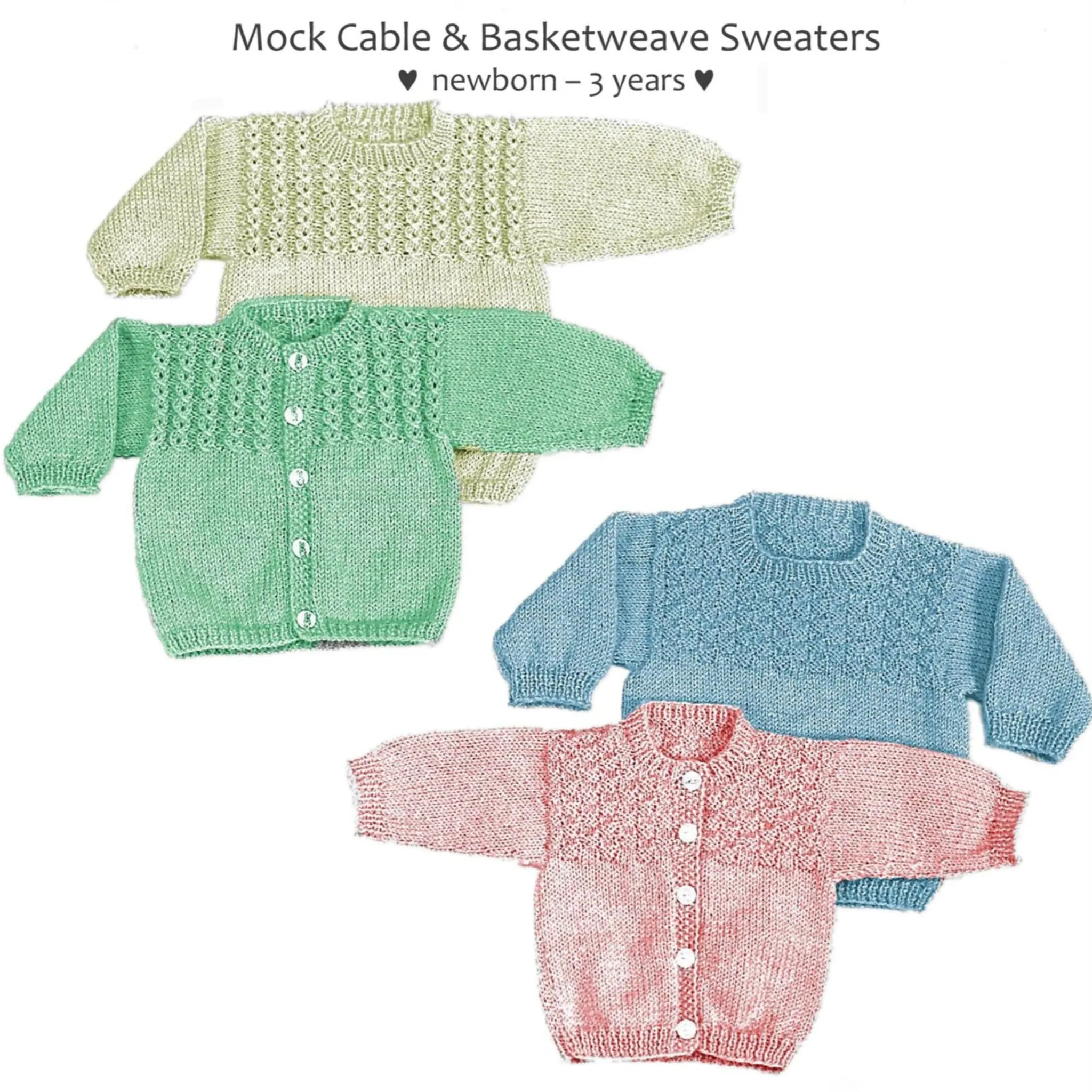 Mock Cable & Basketweave Sweaters