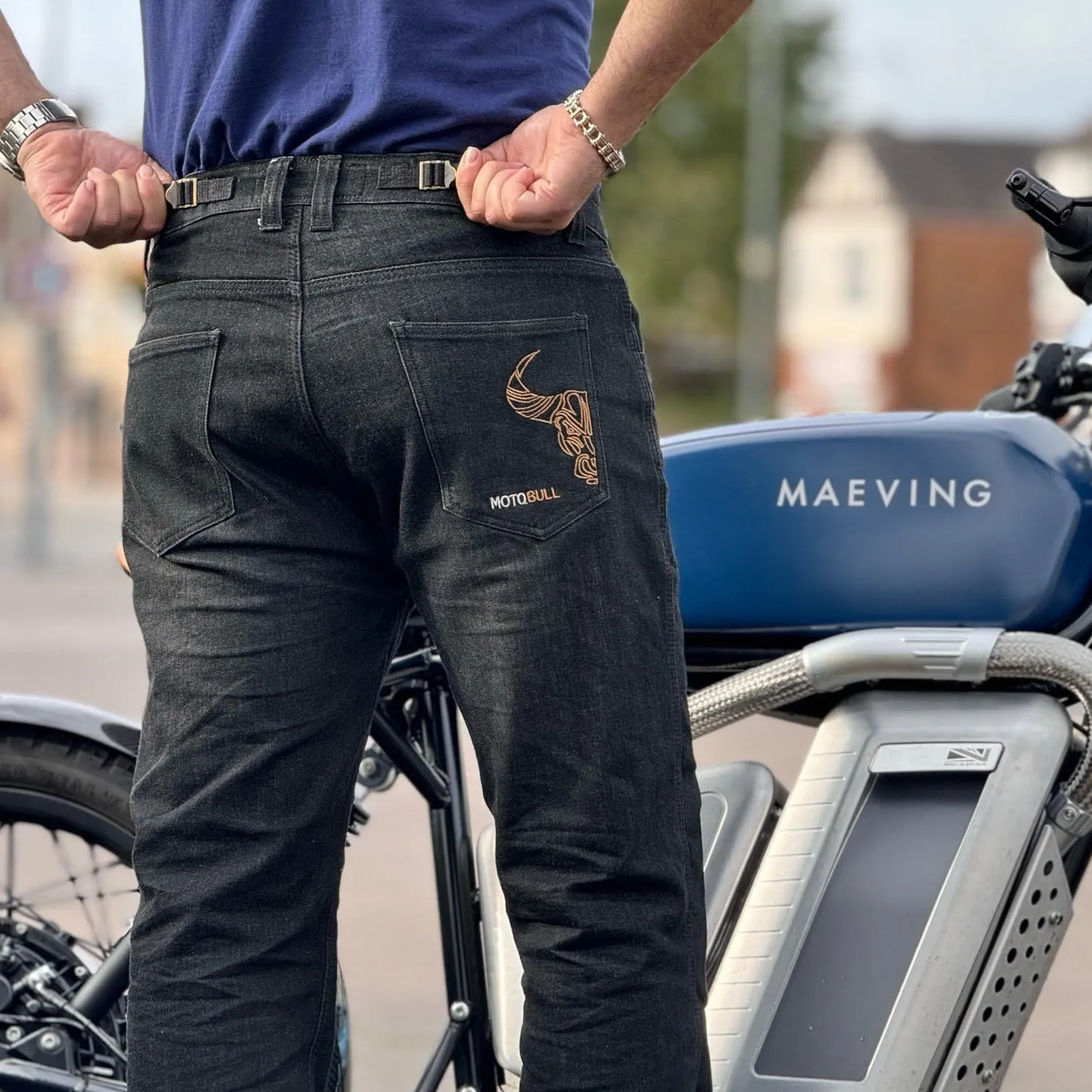 MotoBull Black Jeans