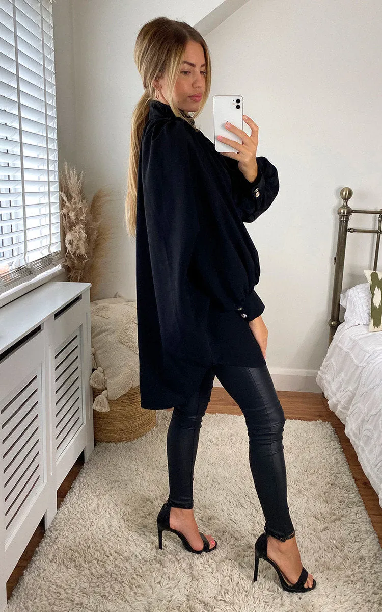 Oversized High Neck Shirt