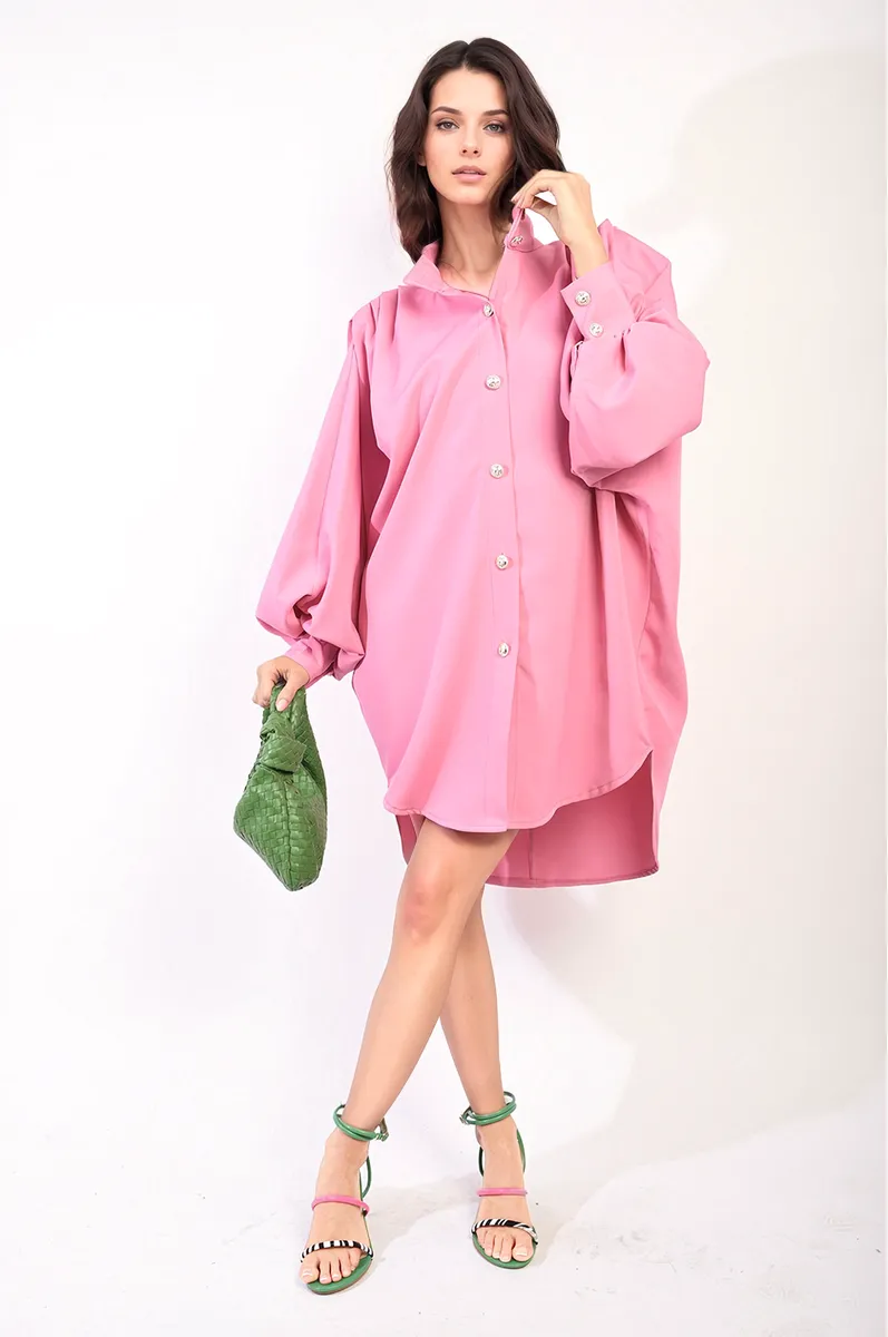 Oversized High Neck Shirt