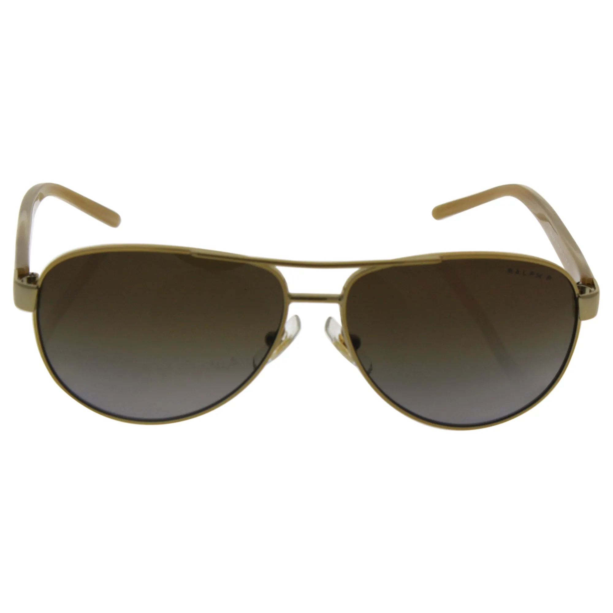 Ralph by Ralph Lauren Women's 0ra4004 Polarized Aviator Sunglasses, Gold Cream, 59.0 mm