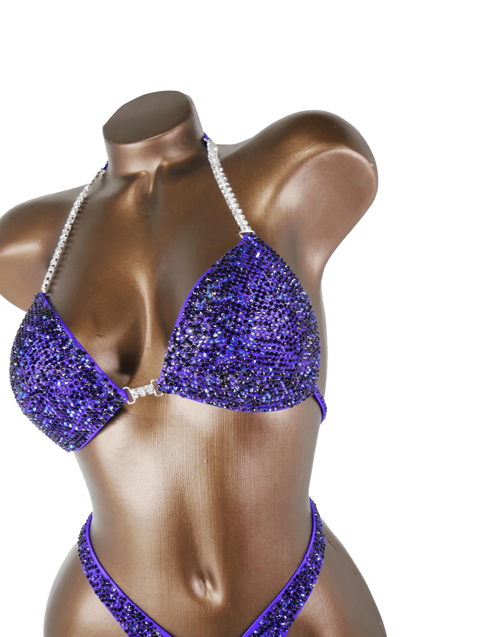 Ready Made Royal Purple Metallic AB Figure Competition Suit