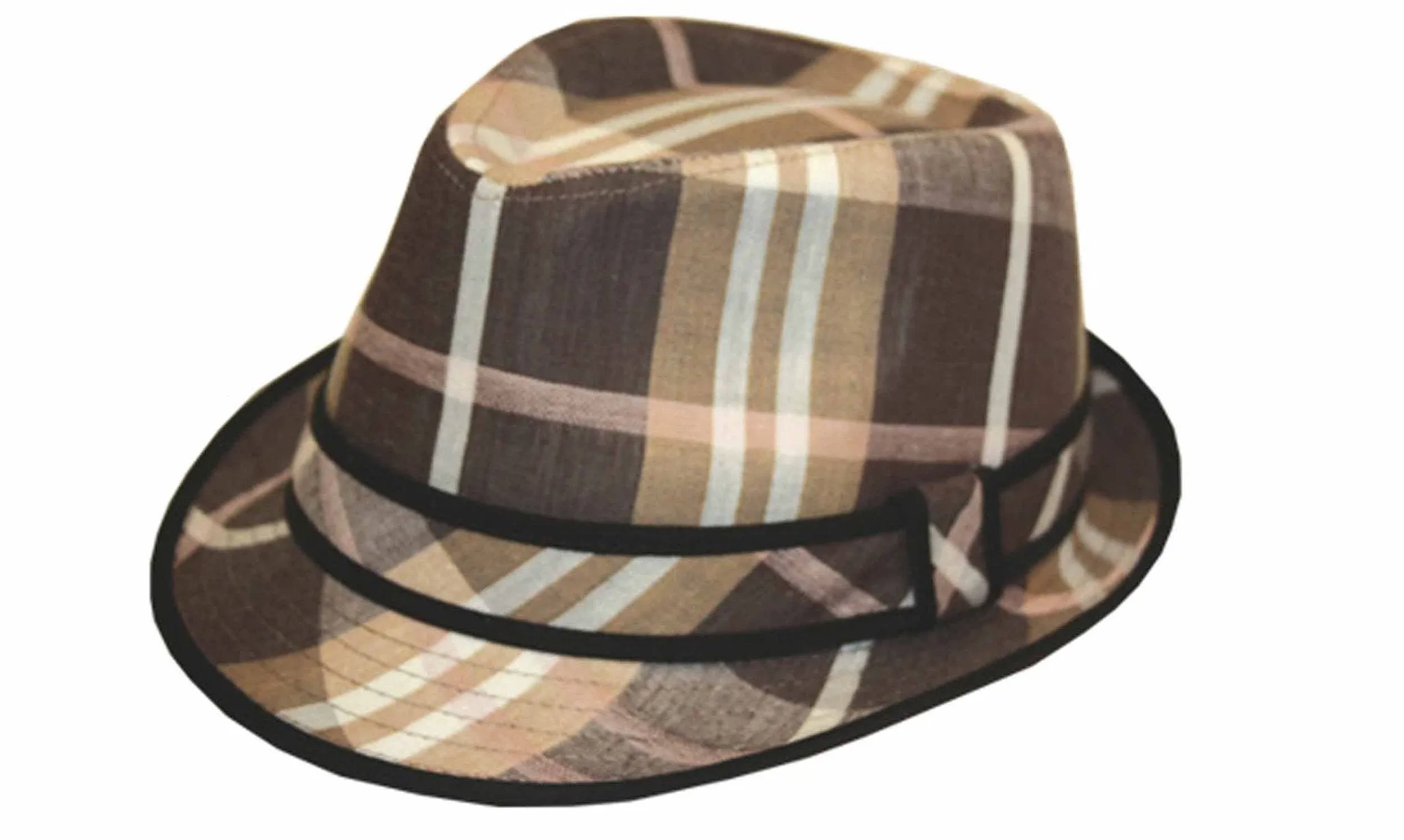 Sakkas Multicolor Plaid Cotton Fedora