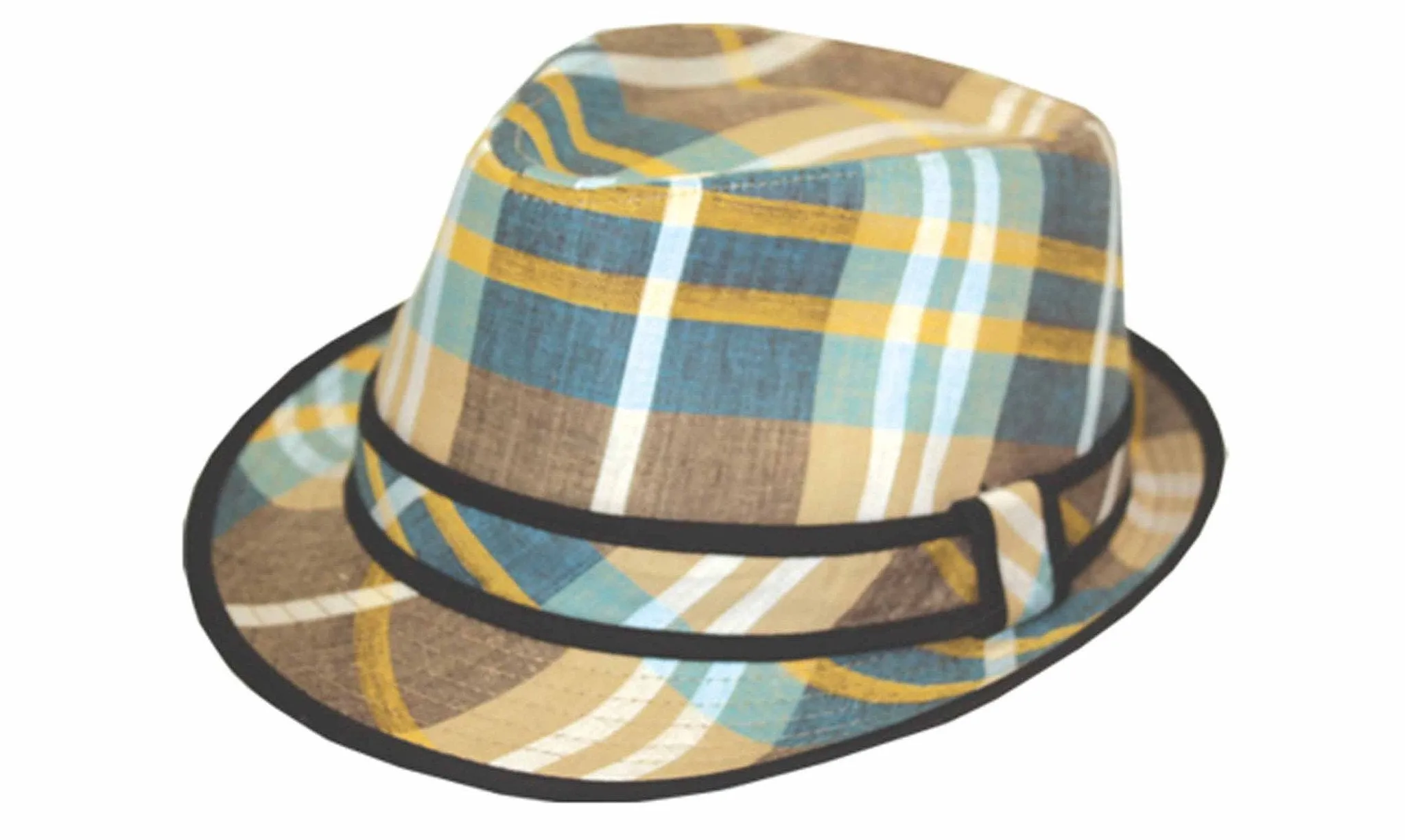 Sakkas Multicolor Plaid Cotton Fedora