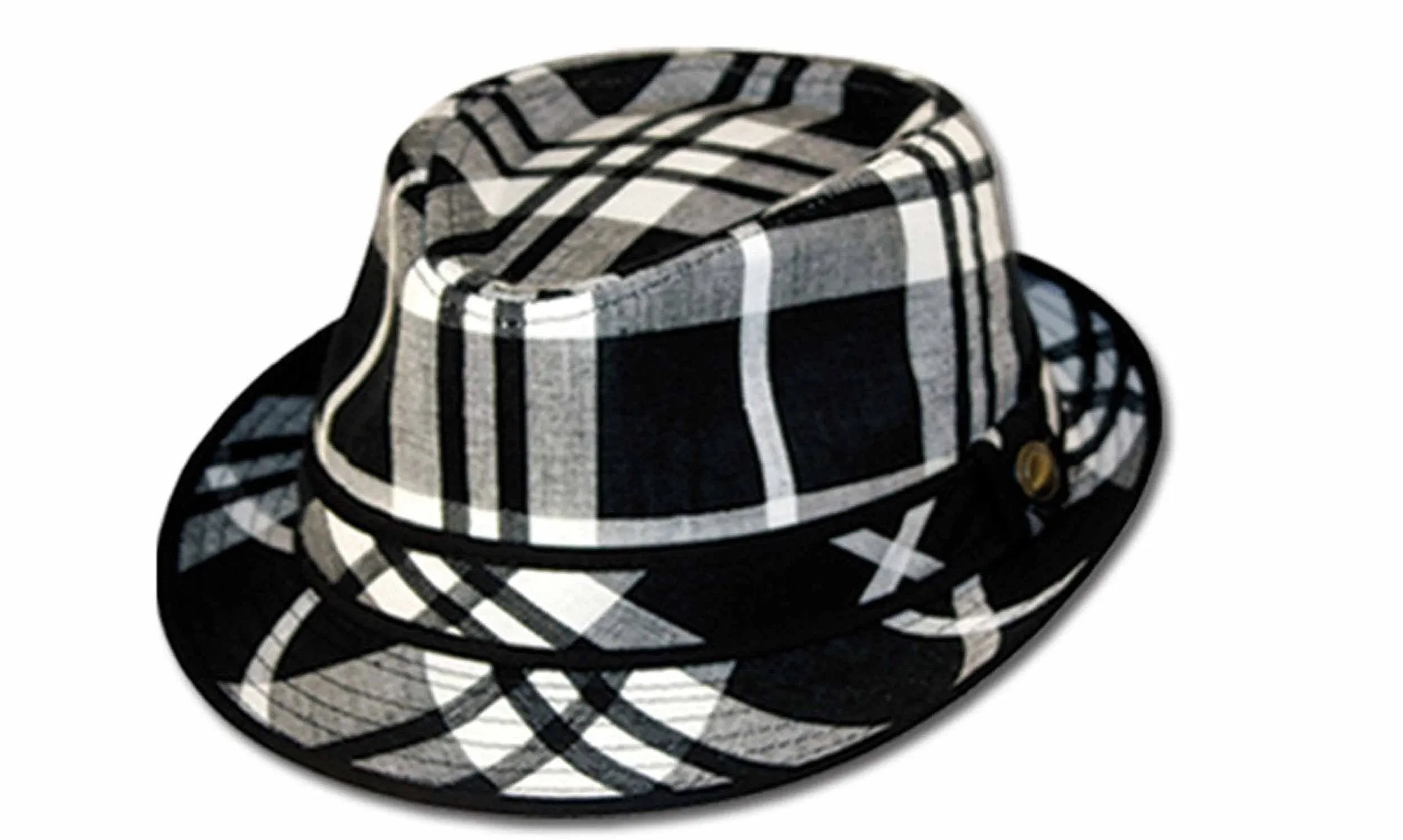 Sakkas Multicolor Plaid Cotton Fedora