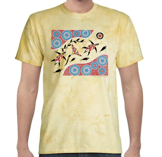 Sea Turtle Journey Colour Blast T-Shirt by Wayne Thomas Maynard (Various Colours)