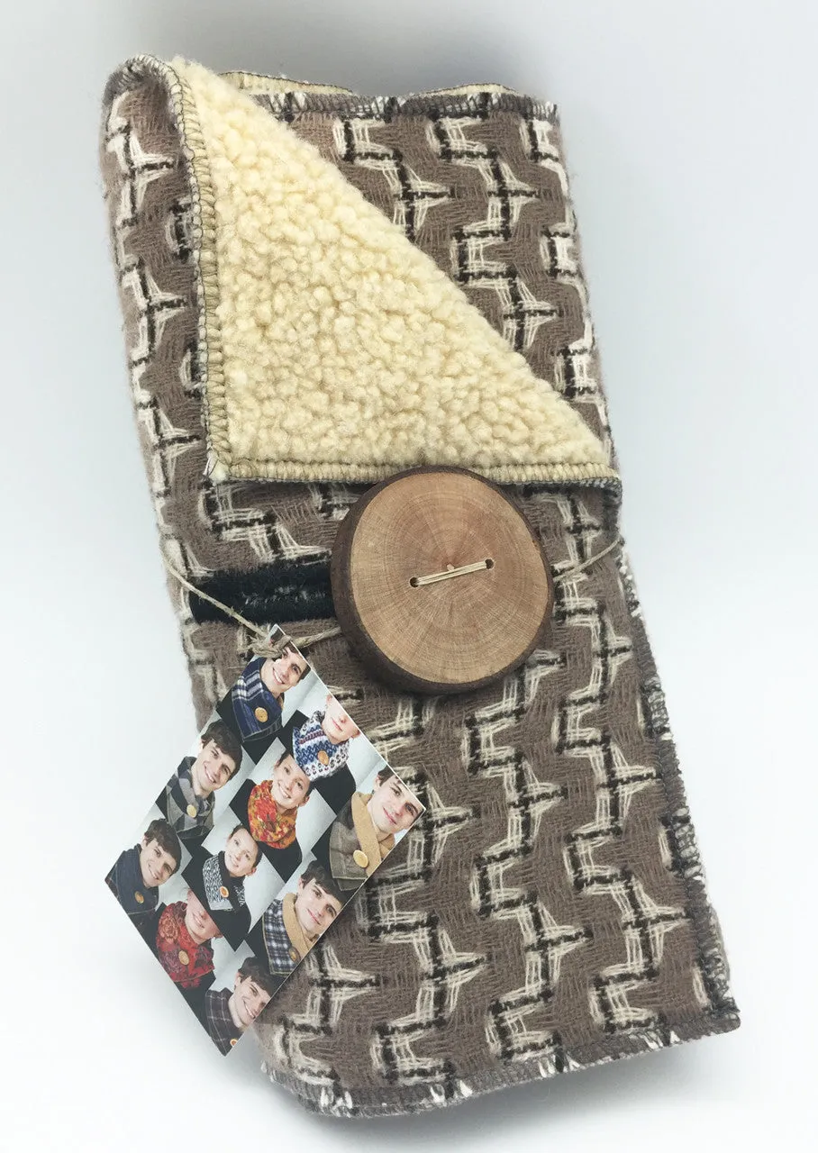 Simply Taupe Upcycled Neckwarmer One-of-a-Kind