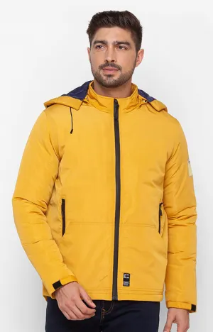 Spykar Chrome Yellow Polyester Full Sleeve Casual Jacket For Men