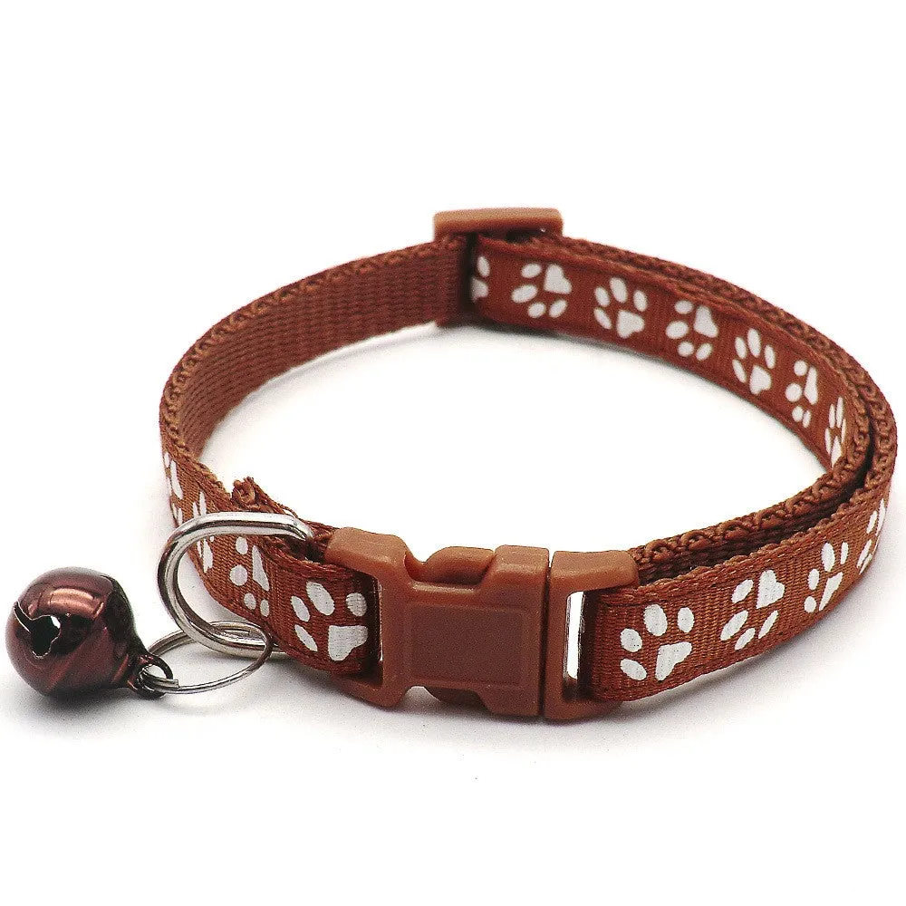 Stylish Adjustable Pet Collar with Bell  Enhance Safety and Visibility