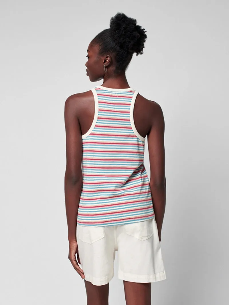 Sunwashed Racer Back Tank in Morehead Stripe