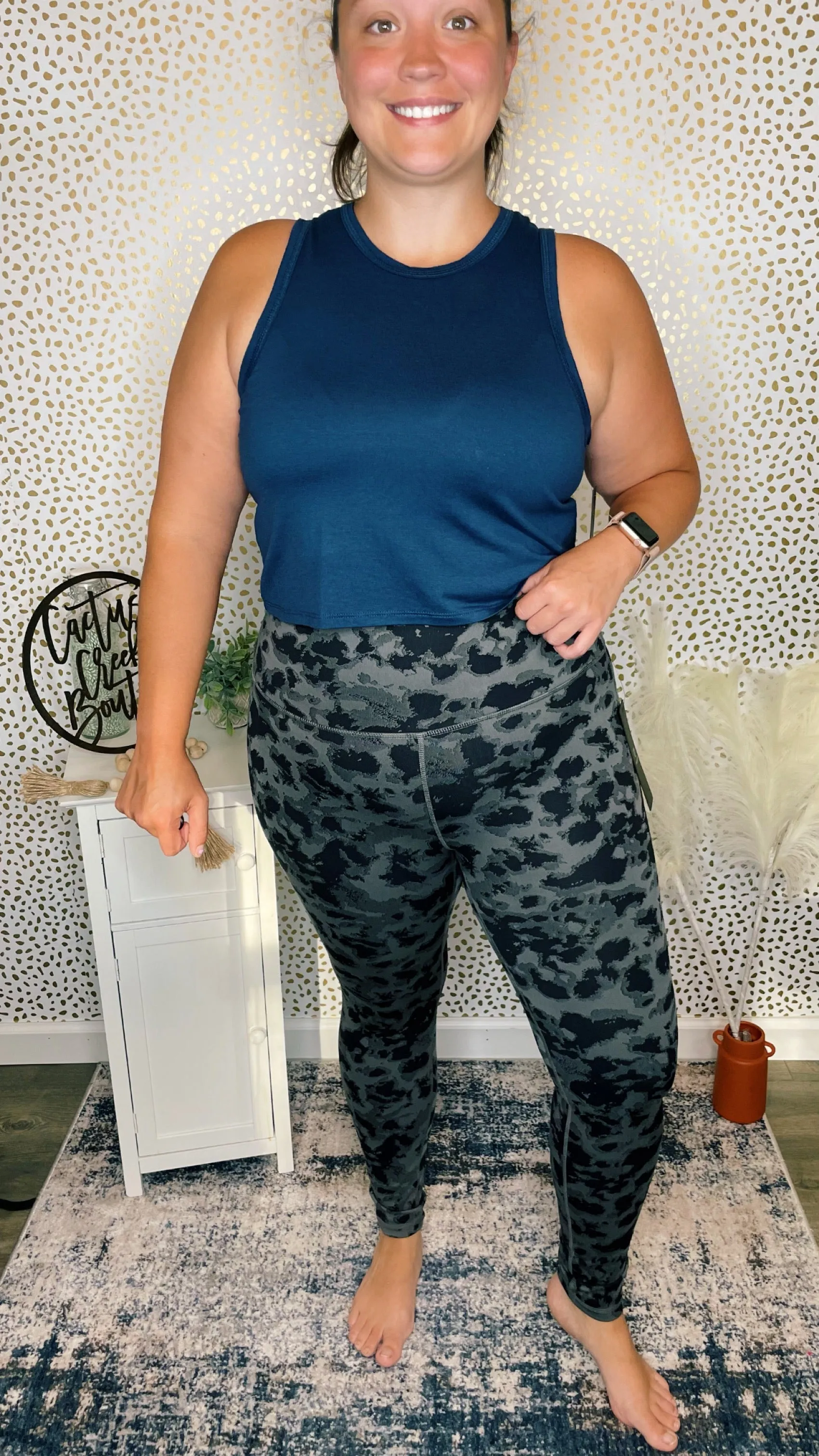 Textured Spotted Highwaist Leggings