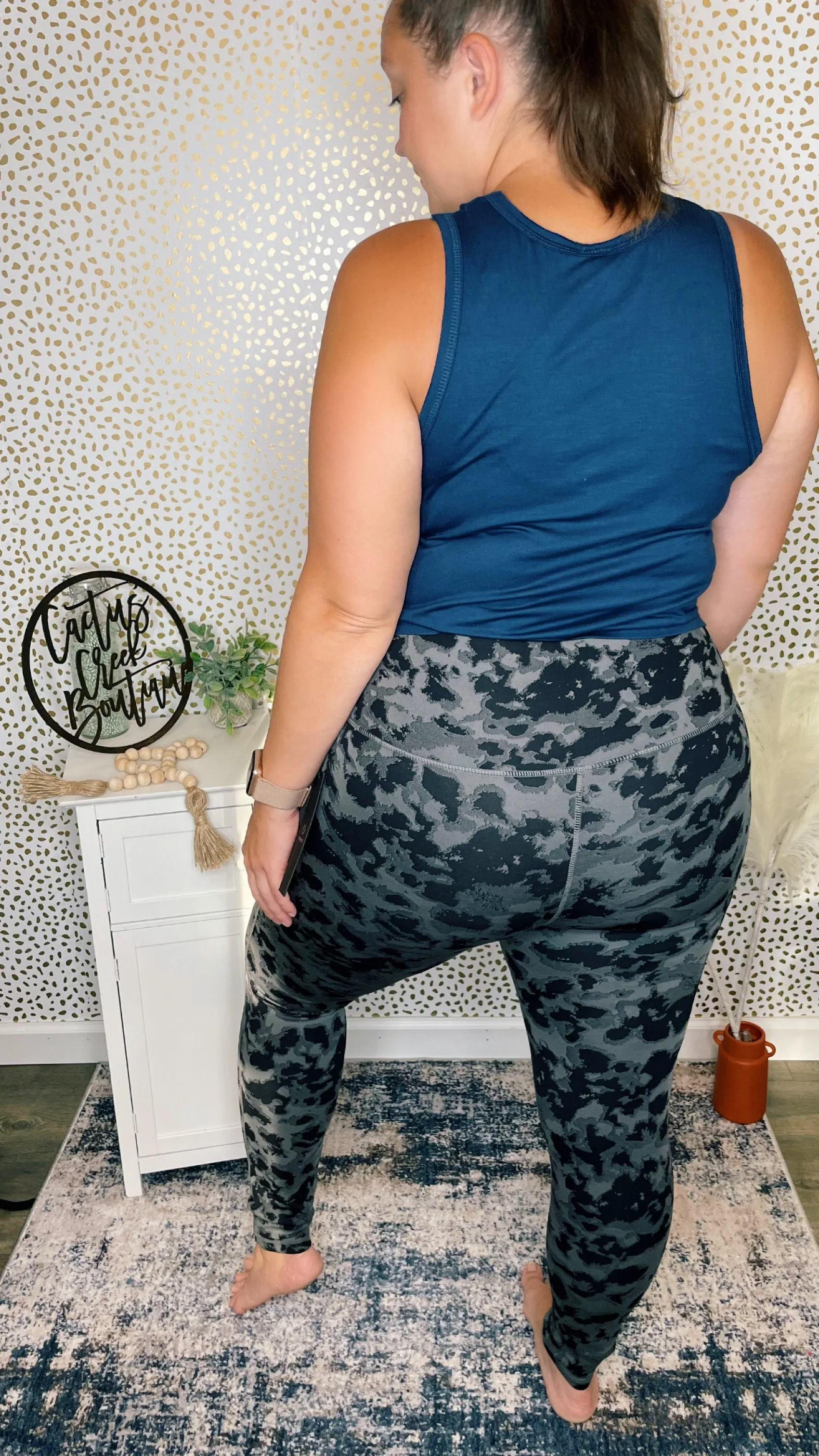 Textured Spotted Highwaist Leggings