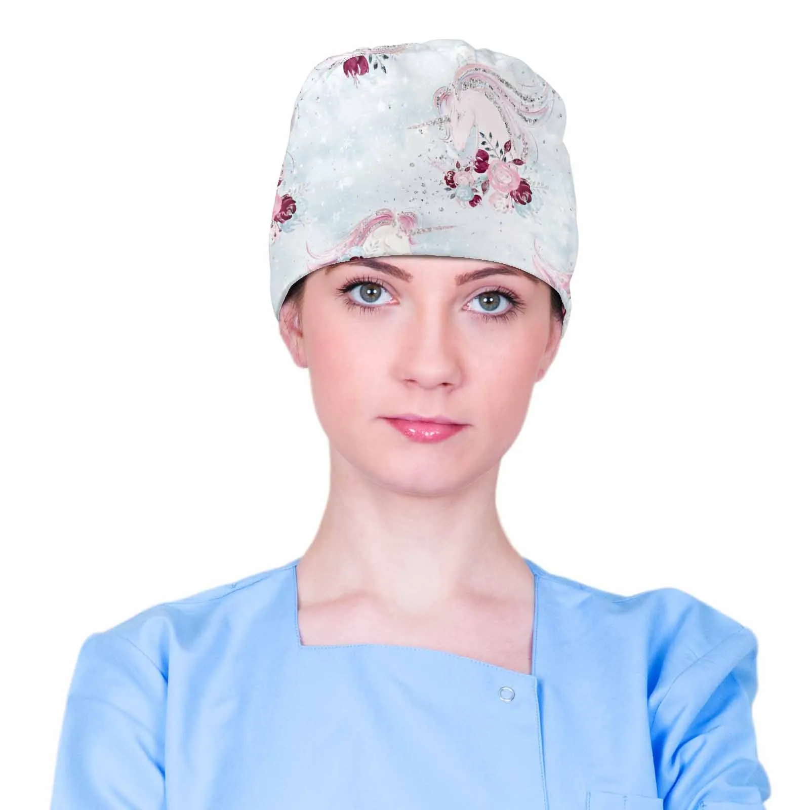 Unicorn and Roses  Scrub Cap